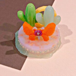 クリアサボテンのミニオブジェ