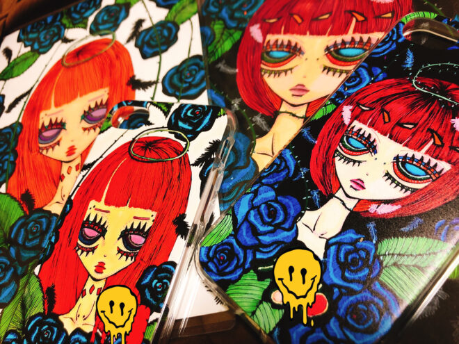 女の子のイラストを使ったiPhoneケース