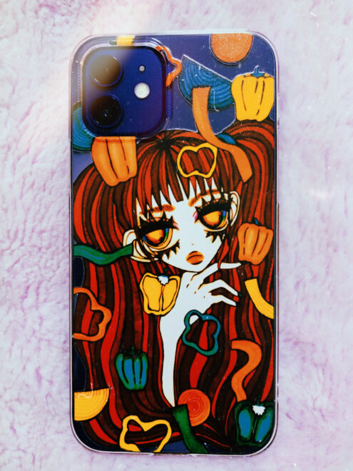 女の子のイラストを使用したiPhoneケース