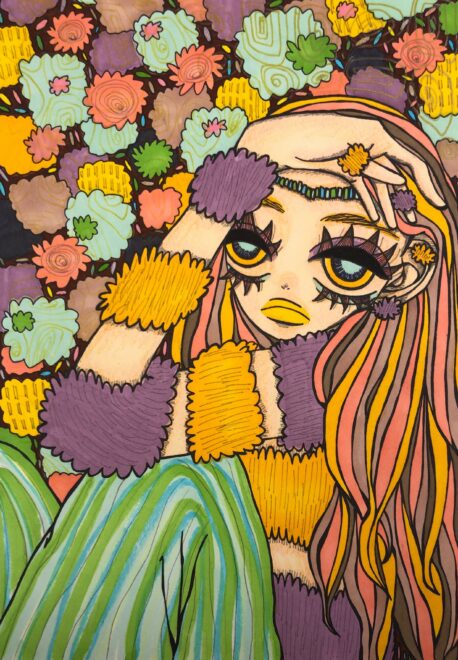 女の子のカラーイラスト