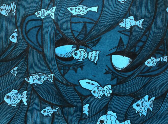 強い女の子のイラスト