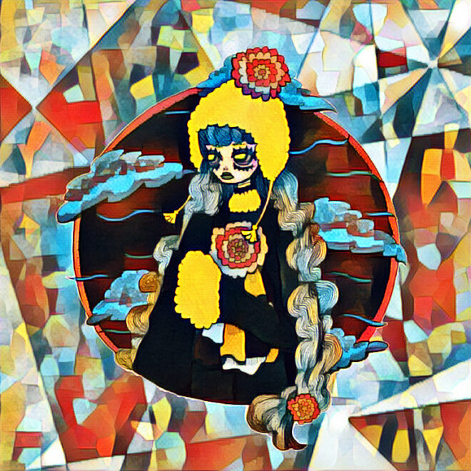 女の子のカレンダーイラスト