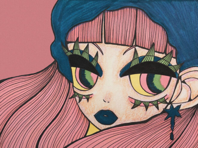 11月の女の子のイラスト