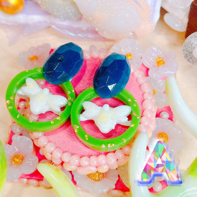 大ぶりハンドメイドアクセサリー