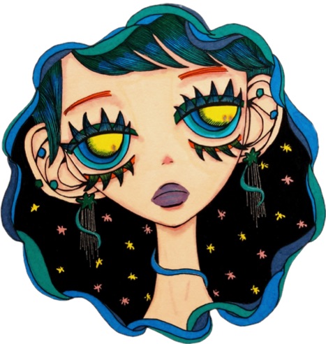 7月の女の子イラスト