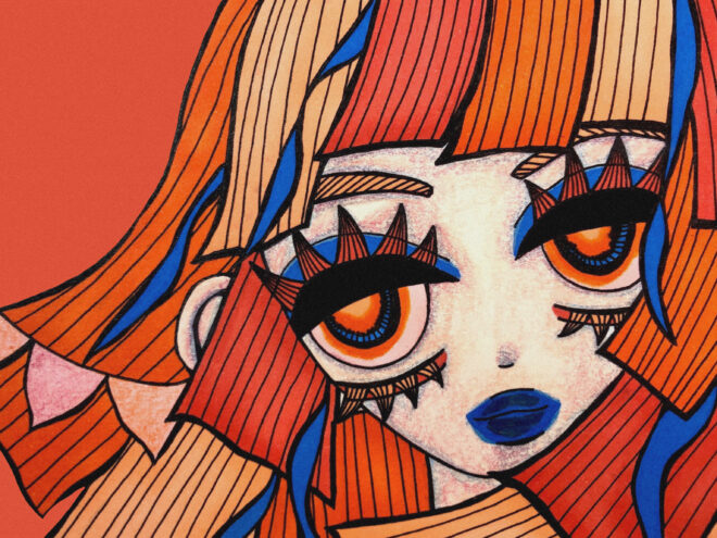 女の子のイラスト|カレンダー