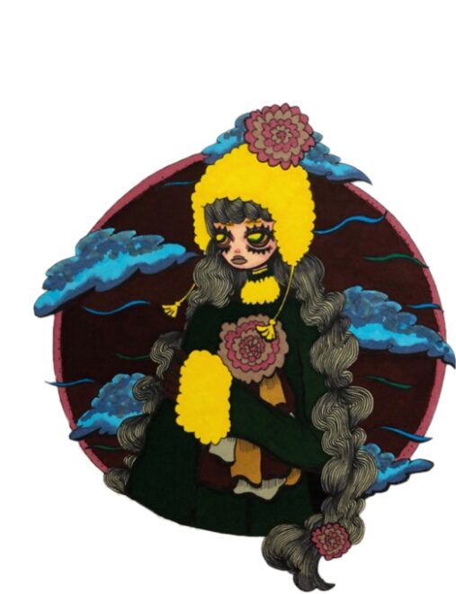 11月の女の子のイラスト