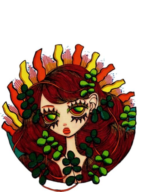 8月の女の子イラスト