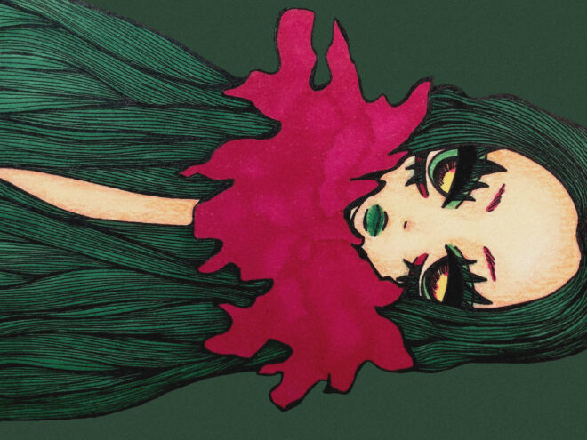 12月の女の子のイラスト