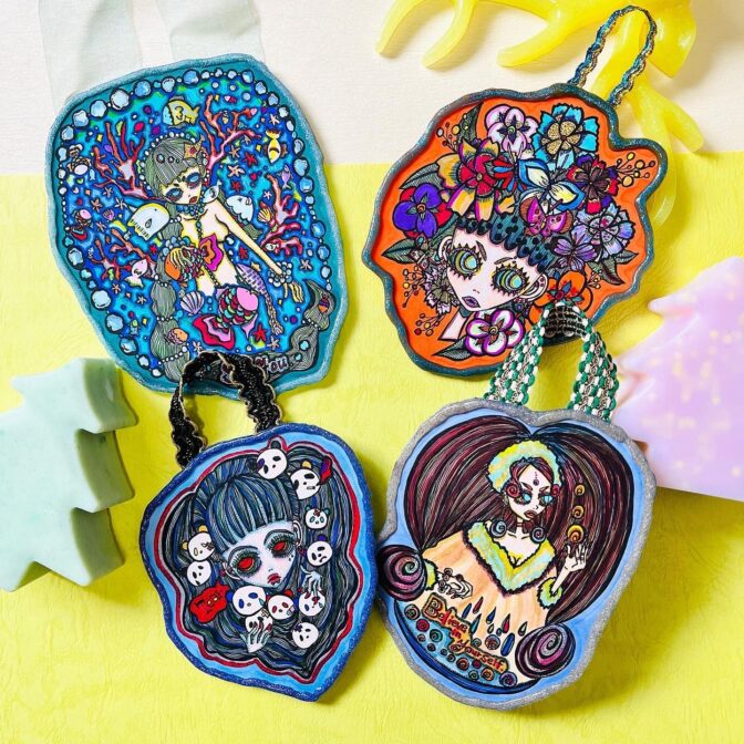 原画オーナメント女の子のイラスト