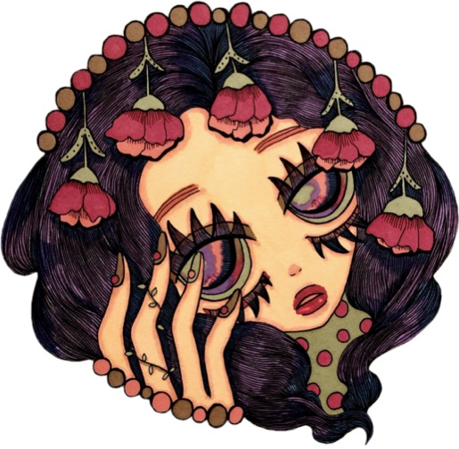 9月の女の子イラスト