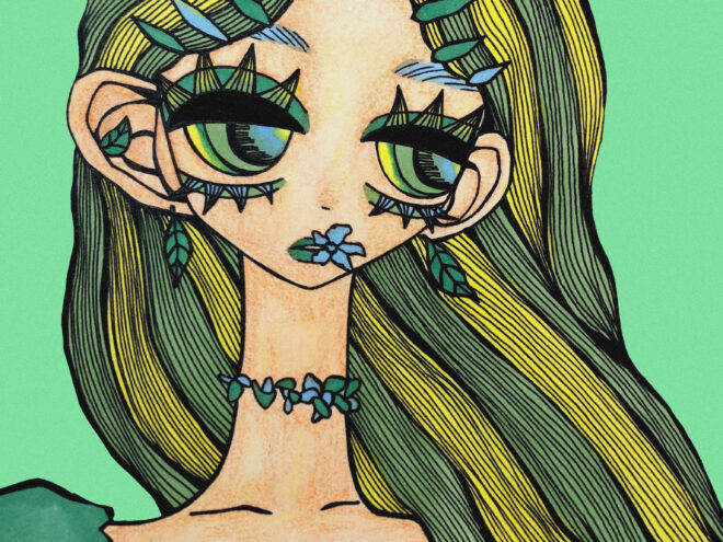 女の子のイラスト|カレンダー