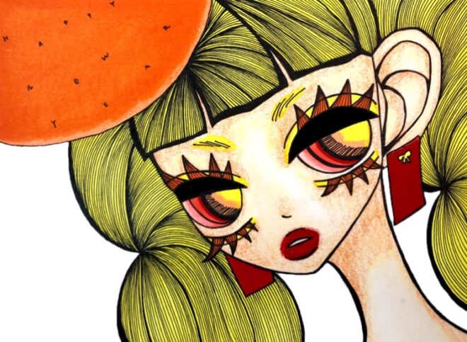 女の子のイラスト|カレンダー