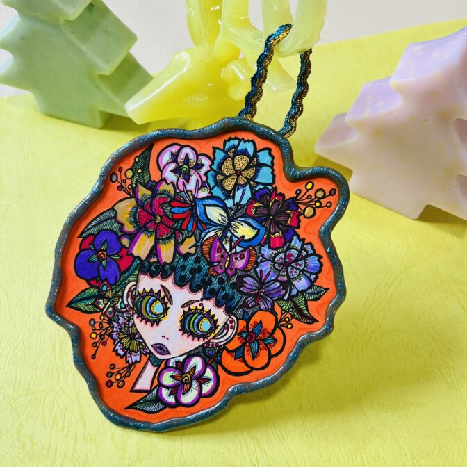 原画オーナメント女の子のイラスト