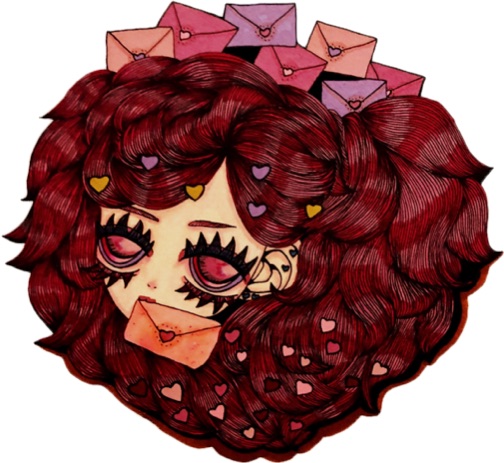 2月女の子のイラスト