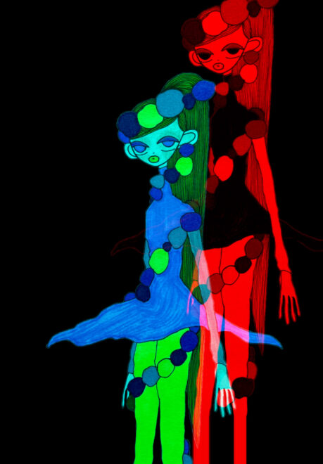 女の子みたいな宇宙人のイラスト