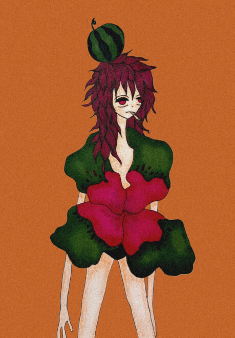 女の子みたいな宇宙人のイラスト