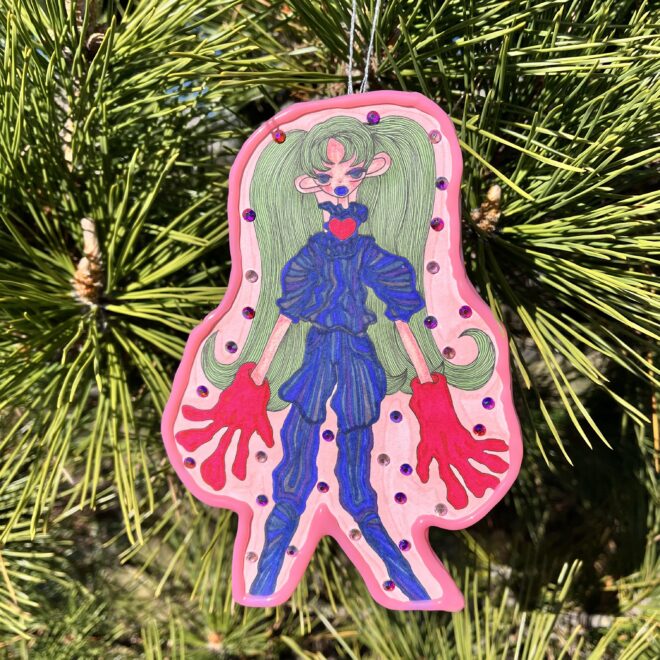 女の子のイラスト原画