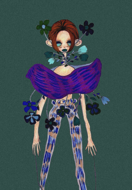 女の子みたいな宇宙人のイラスト