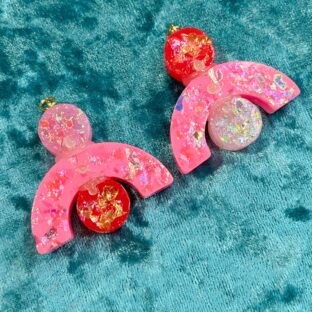 【紫桃】大ぶりピアス・イヤリング　p９