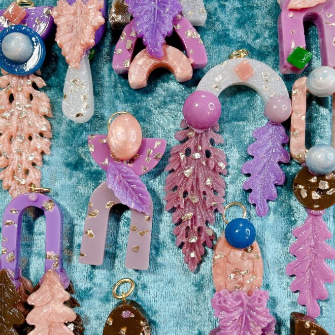 大ぶりハンドメイドアクセサリー