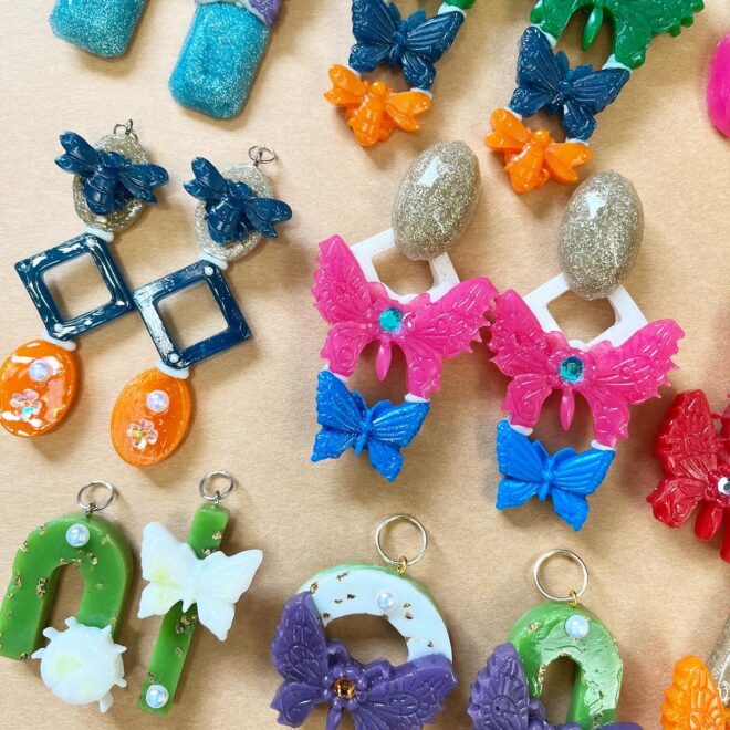 大ぶりハンドメイドアクセサリー