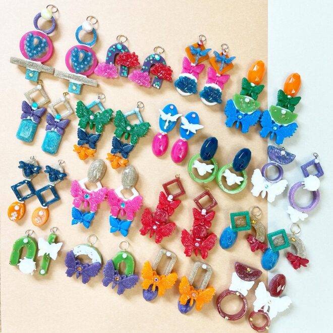 大ぶりハンドメイドアクセサリー