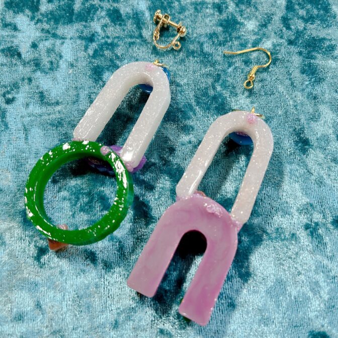 大ぶりハンドメイドアクセサリー