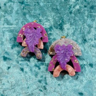 【紫桃】大ぶりピアス・イヤリング　p 22