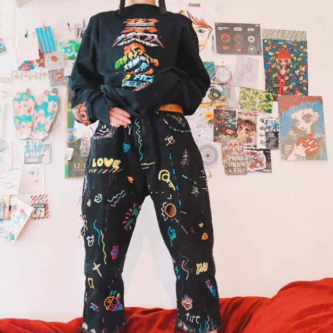 ジーンズリメイク着用画像