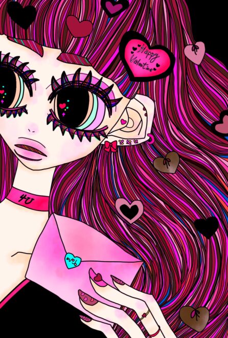 アイビスペイントを使って描いた女の子のイラスト