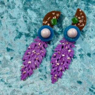 【紫桃】大ぶりピアス・イヤリング　p 13