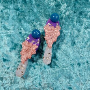 【紫桃】大ぶりピアス・イヤリング　p 17