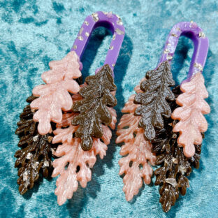 【紫桃】大ぶりピアス・イヤリング　p 18