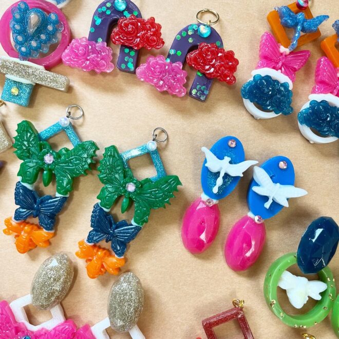 大ぶりハンドメイドアクセサリー