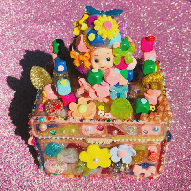 100均リメイクデコキューピーとボックス