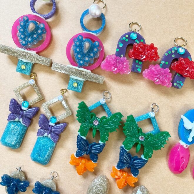 大ぶりハンドメイドアクセサリー