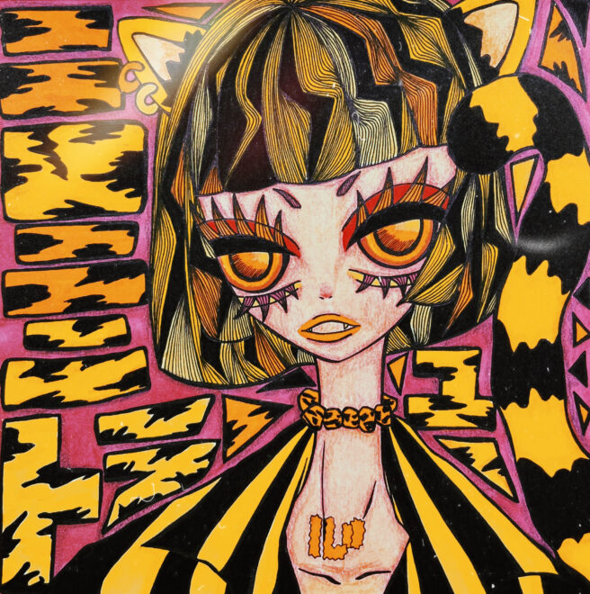 2022年寅年女の子アナログイラスト