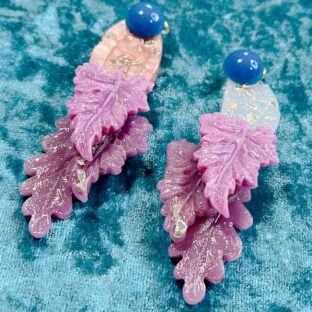 【紫桃】大ぶりピアス・イヤリング　p 16