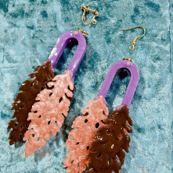 大ぶりハンドメイドアクセサリー