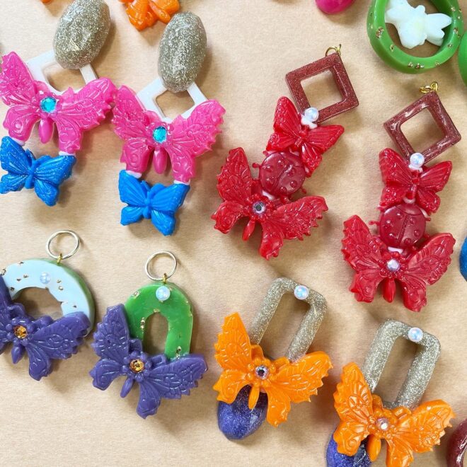 大ぶりハンドメイドアクセサリー