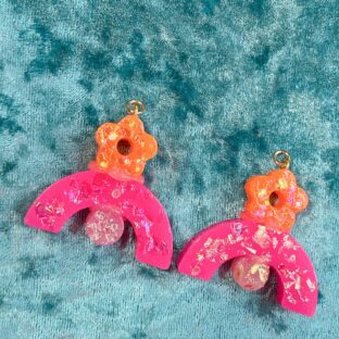 【紫桃】大ぶりピアス・イヤリング　p３