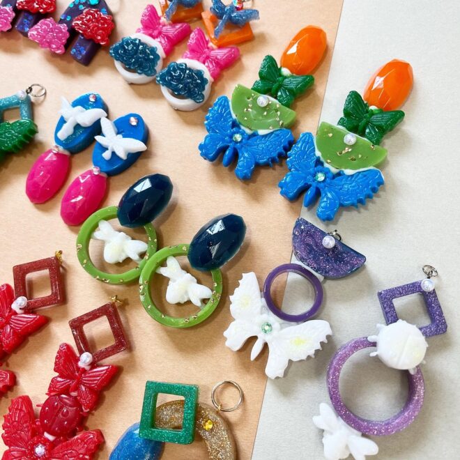 大ぶりハンドメイドアクセサリー