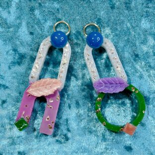 【紫桃】大ぶりピアス・イヤリング　p 15