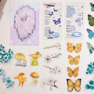 〖イエロー＆グリーン〗クリアシールセット オリジナルカード付き