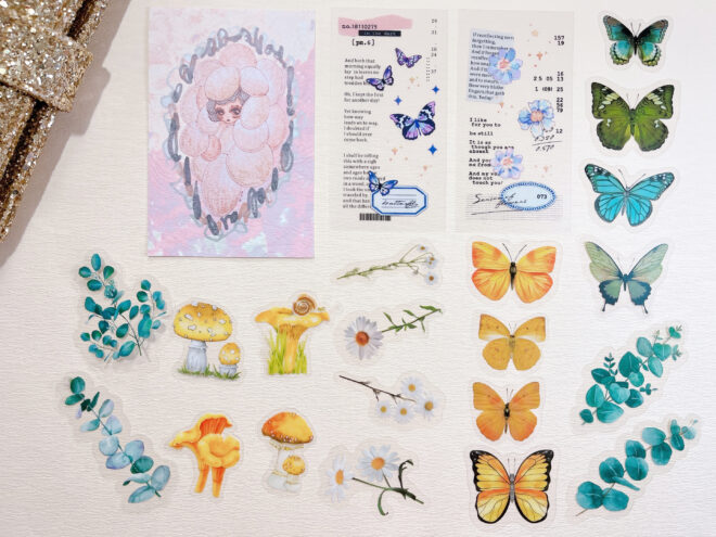 透明シールセットとオリジナルカードのセット