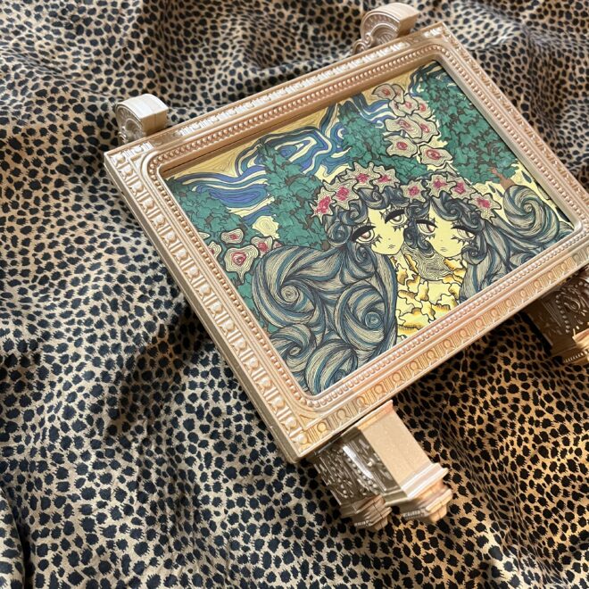 女の子のイラスト原画