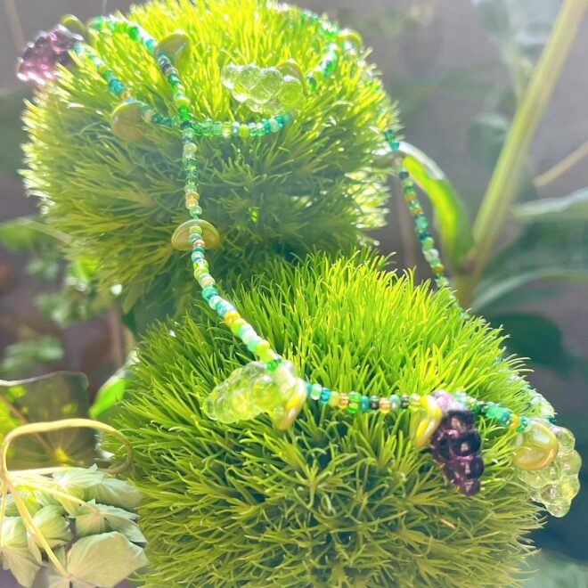 手作りブレスレットぶどうパーツ