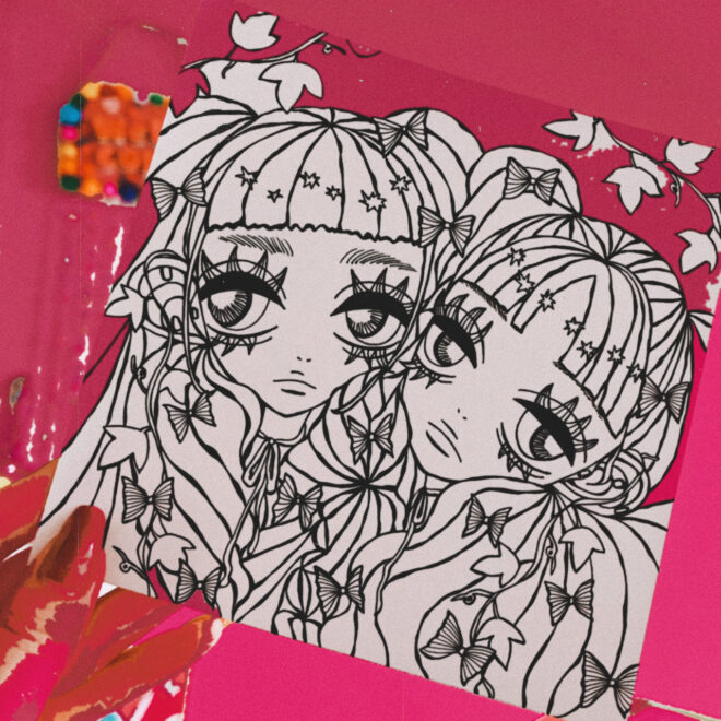 アナログイラスト線画