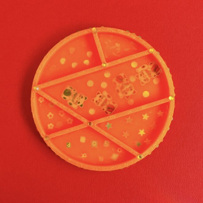 仕切りトレイオレンジ招き猫